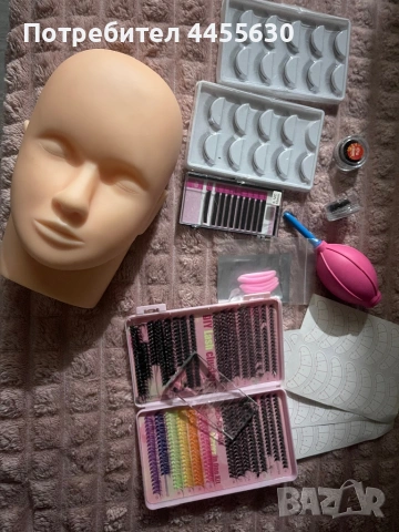 Комплект за миглопластика + тренировъчна глава – почти нов