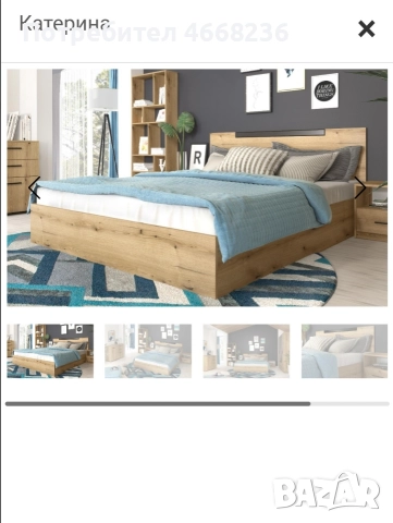 Спалня с двойна ПОДМАТРАЧНА рамка ,и повдигащ механизъм !