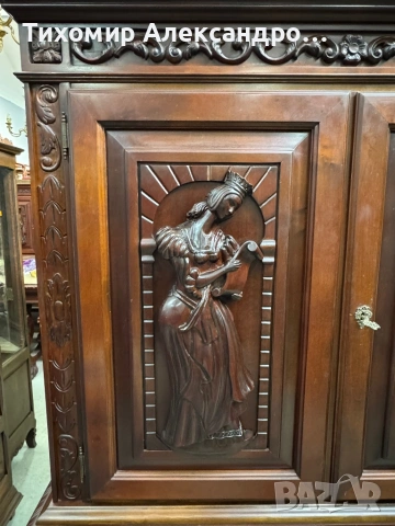 Уникален бар - шкаф от дъбов масив, снимка 7 - Шкафове - 54118202