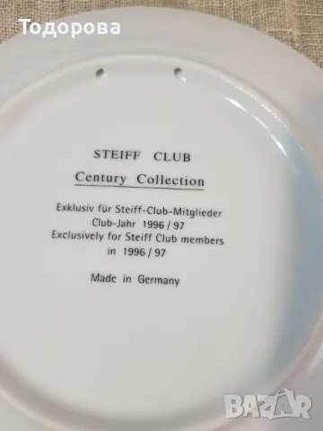Порцеланова колекционерска чиния за стена Steff Club, снимка 5 - Сервизи - 47383712