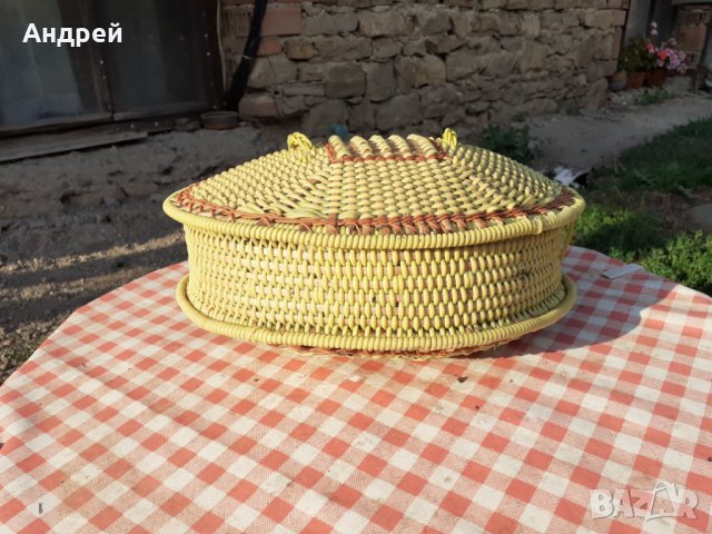Стара плетена чанта #8, снимка 4 - Колекции - 29652643
