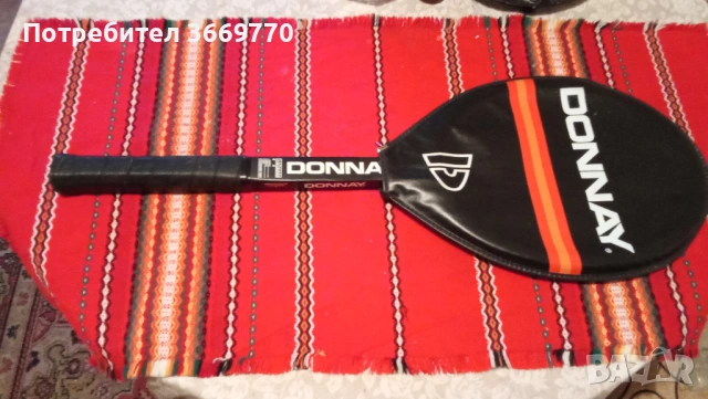 Винтидж дървена тенис ракета Donnay, снимка 5 - Тенис - 50348689