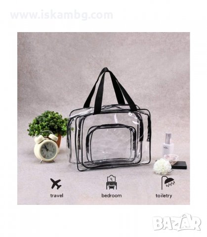 К-Т ОТ 3БР. ПРОЗРАЧНИ НЕСЕСЕРИ С ЦИП - код 2529, снимка 4 - Други - 33937100