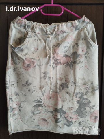 Спортна памучна пола на цветя, снимка 1