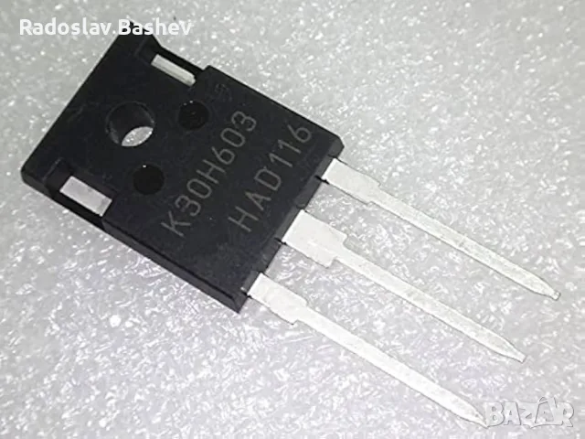 Транзистор K30H603 HKW30N60H3 IGBT TO-247, снимка 3 - Части и Платки - 56248581