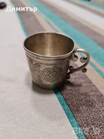 Уникална Сребърна чаша 1897г (19век), снимка 3 - Колекции - 36642244