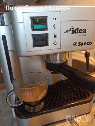 Кафе машина Саеко идея с ръкохватка с крема, работи отлично , снимка 2 - Кафемашини - 37769782
