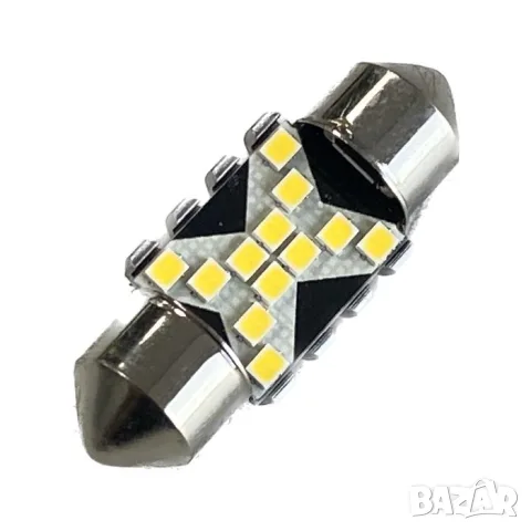 LED крушки софитни 31mm 12-24V 2 броя