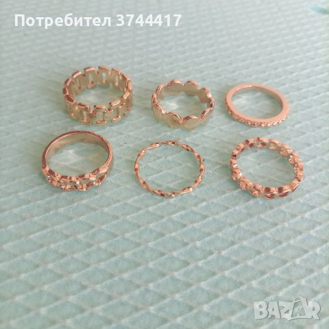Много красиви дамски пръстенчета шест броя , снимка 2 - Колиета, медальони, синджири - 44461554