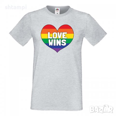 Мъжка тениска Love Wins multicolor Прайд,Празник.Повод,Изненада, снимка 6 - Тениски - 37103331