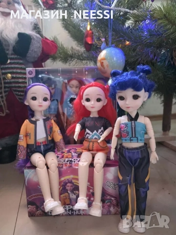 Комплект 2 броя Пееща K-POP Demon Hunters Кукла, снимка 2 - Кукли - 52892691