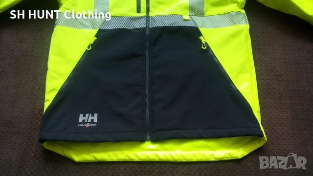 Helly Hansen 74272 ICU Hi Vis Class 3 Softshell Stretch Jacket / Vest размер XL еластично яке W4-336, снимка 9 - Якета - 52037486
