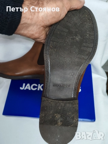 Удобни мъжки боти от естествена кожа Jack&Jones №46, снимка 10 - Мъжки боти - 51977571