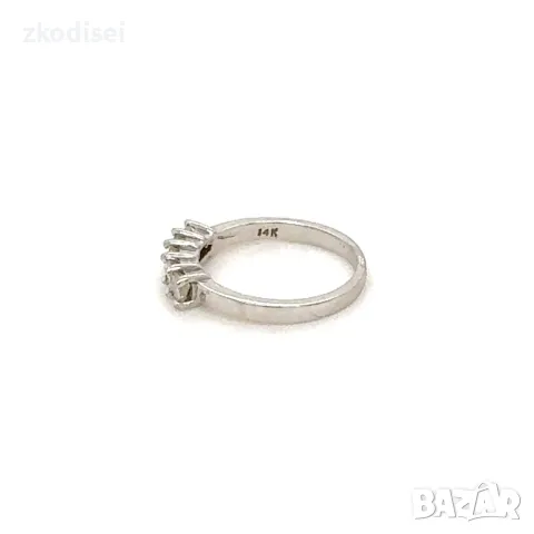 Златен дамски пръстен с 5бр. диаманта 1,87гр. размер:48 14кр. проба:585 модел:28434-3, снимка 3 - Пръстени - 48500350