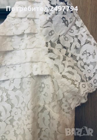 Дантелена блуза Massimo Dutti, снимка 5 - Корсети, бюстиета, топове - 34068888