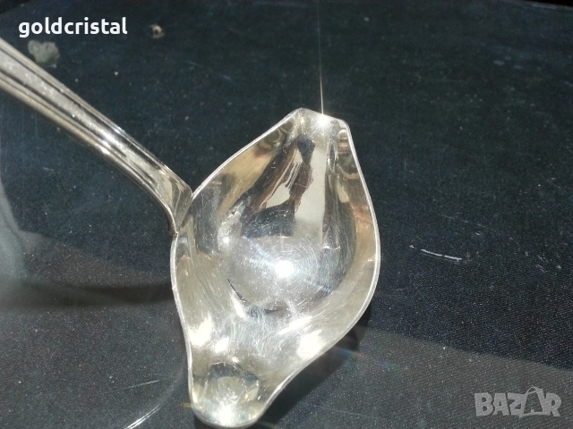 Стар посребрен черпак за сос , снимка 5 - Антикварни и старинни предмети - 52795328