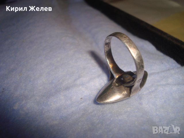СТАРИНЕН АЖУРЕН АР НУВО СРЕБЪРЕН ФЛОРАЛЕН ПРЪСТЕН ВИСОКА ПРОБА СРЕБРО МАЙСТОРСКА РАБОТА УНИКАТ 7141, снимка 14 - Антикварни и старинни предмети - 37395445