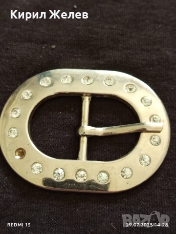 КАТАРАМА за КОЛАН с КРИСТАЛИ СРЕБРИСТ ЦВЯТ 42252, снимка 2 - Колани - 51179359
