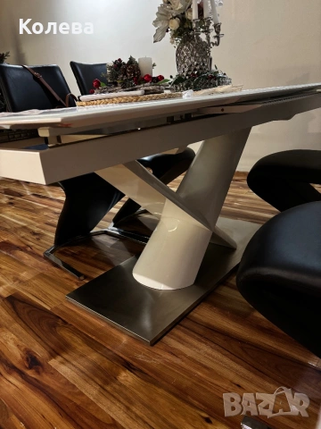 Разтегателна трапезна маса, снимка 4 - Маси - 52723738