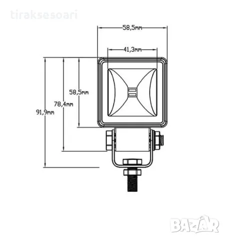 Комплект 4 Броя LED Халогени Фарове за Джип Офроуд Offroad с бял DRL, снимка 3 - Аксесоари и консумативи - 48313063