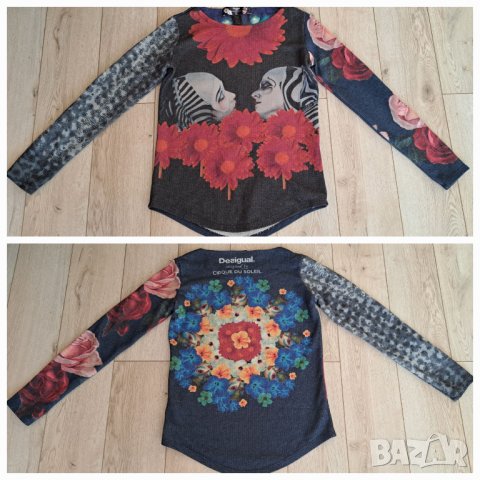 DESIGUAL Дамска блуза с дълъг ръкав-размер S/M, снимка 3 - Блузи с дълъг ръкав и пуловери - 42261057