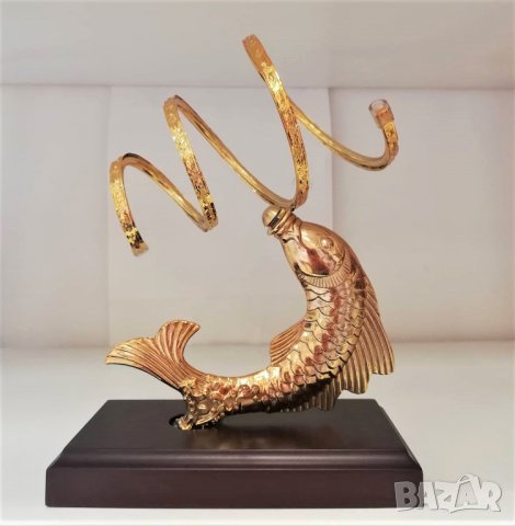 Подарък за 70 г. юбилей - Златна риба с юбилейна бутилка 70 г., снимка 5 - Подаръци за юбилей - 34358413