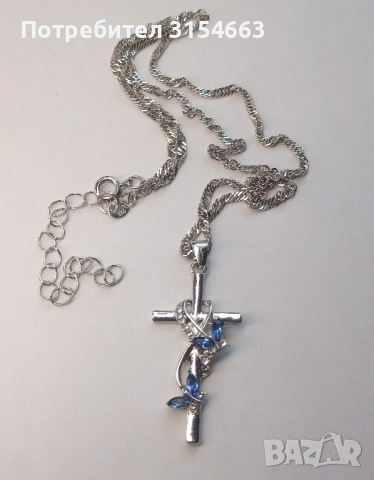Дамско колие с кръст , снимка 6 - Колиета, медальони, синджири - 51971524