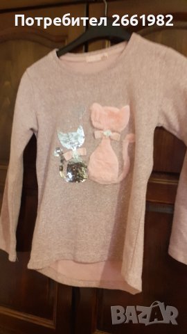Детска розова топла блуза , снимка 1