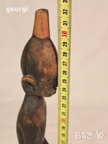 Африканска дървена фигура дърворезба 22//3, снимка 7 - Декорация за дома - 49199344