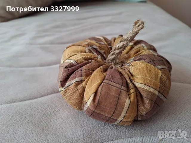 Тиква от плат за Хелоуин, снимка 3 - Декорация за дома - 42325485
