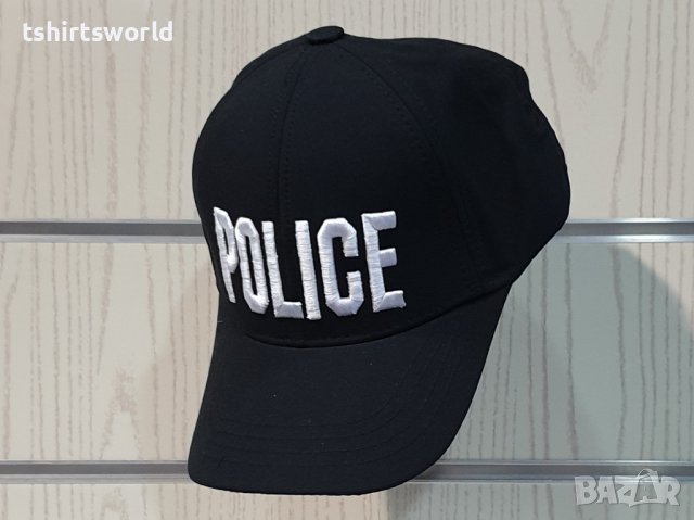 Нов мъжки комплект (сет): бяла мъжка блуза (тениска) тип Lacoste + шапка с козирка POLICE , снимка 6 - Тениски - 37662691