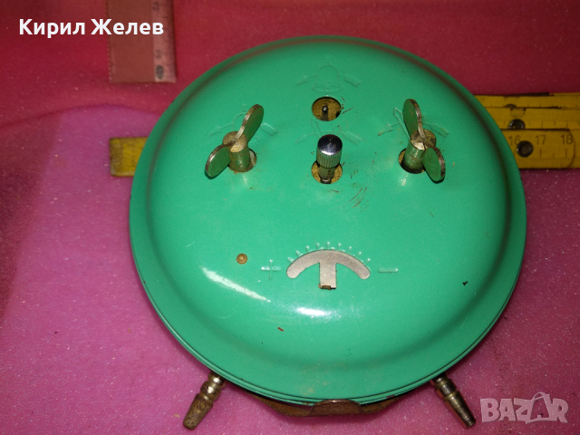 ЯНТАРЬ Стар РЯДЪК КОЛЕКЦИОНЕРСКИ РУСКИ БУДИЛНИК МЕХАНИЧЕН НАСТОЛЕН ЧАСОВНИК ЯНТАР СССР 12228, снимка 3 - Антикварни и старинни предмети - 44549158