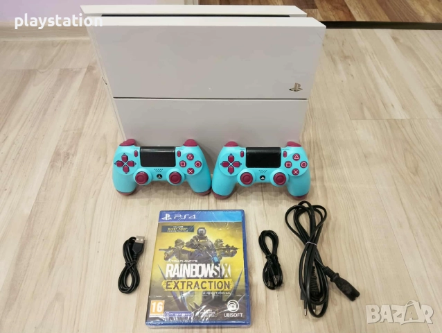 Playstation 4 бЯЛ с два нови контролера Blue Berry, снимка 3 - PlayStation конзоли - 52333259