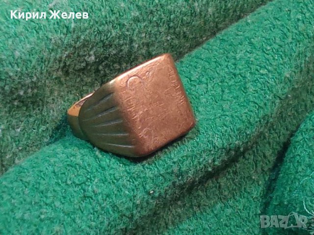 19 ВЕК БРОНЗОВ РЯДЪК ПРЪСТЕН РЪЧНА МАЙСТОРСКА ИЗРАБОТКА с НАДПИСИ ОТВЪТРЕ 24848
