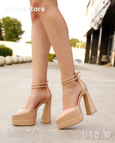 Сандали на ток - nude лак - VTK2 