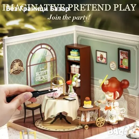 Нов Rolife мини куклен дом Sweet Sips Tea DIY комплект за сглобяване, снимка 2 - Други - 47653241