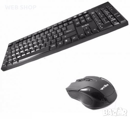 Безжична водоустойчива клавиатура и мишка 2.4Ghz Weibo WB-8033, снимка 2 - Клавиатури и мишки - 31451120