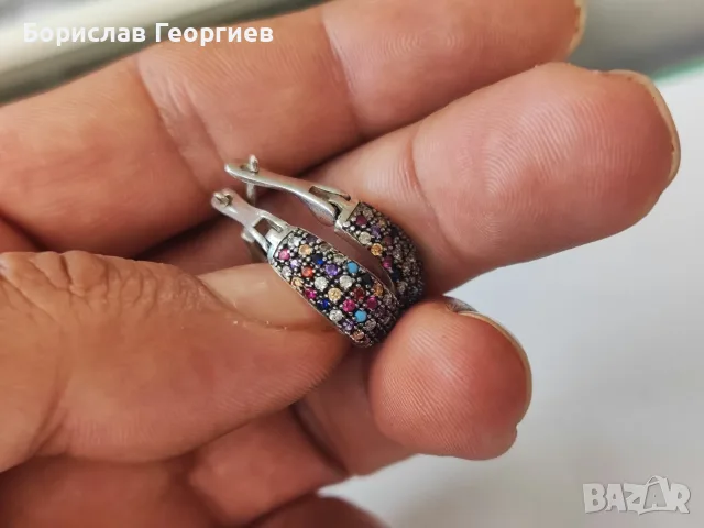 Сребърни обеци 925, снимка 2 - Обеци - 52719409