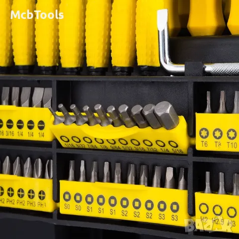 Комплект отвертки и битове 100 части STAHLMAYER, снимка 2 - Отвертки - 49982409