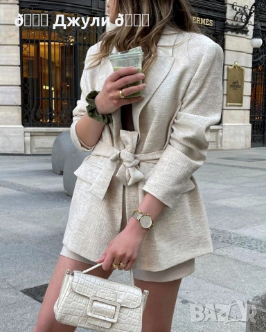 Ленено сако/ блейзър на Zara, снимка 3 - Сака - 53102533