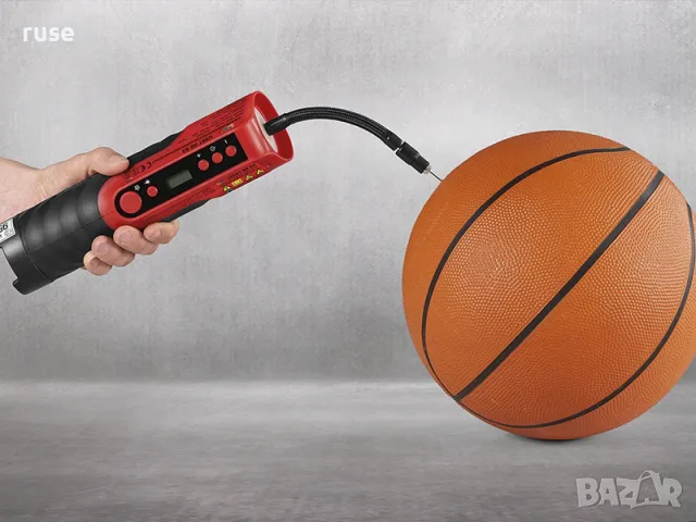 НОВИ! Aкумулаторен компресор с манометър 4.1bar LED фенерче My Project, снимка 7 - Компресори - 47462480