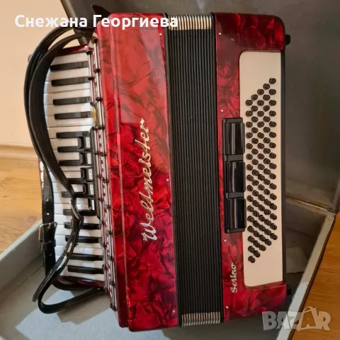 Продавам работещ запазен акордеон Велтмайстер Серино 80 баса, снимка 3 - Акордеони - 56056402