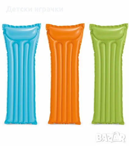 Надуваем дюшек Economats Intex, 183 х 69 см, PVC, вградена възглавница, четири цвята, снимка 1