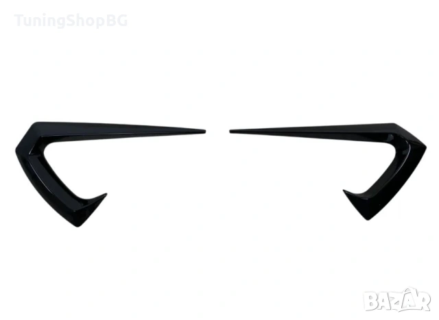 Добавки за калник около мигачите за Tesla Model 3 (2017-2022) Aero Style черен гланц