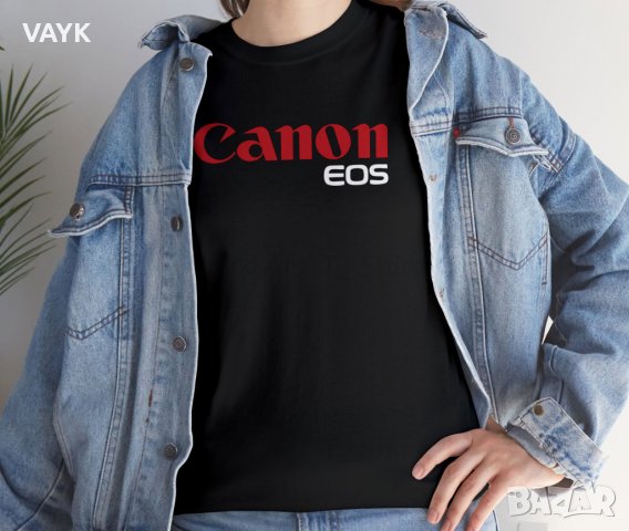 Тениска с декоративен печат - Canon EOS, снимка 8 - Тениски - 44164761