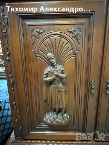 Уникален бар - шкаф от дъбов масив, снимка 7 - Шкафове - 50280041