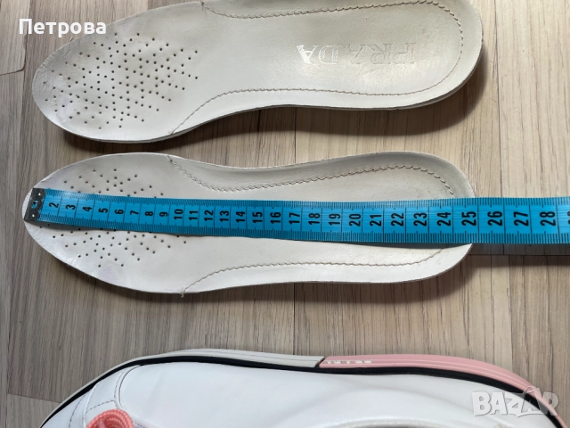 Кожени маратонки Prada 38 Оригинал, снимка 11 - Маратонки - 51543936