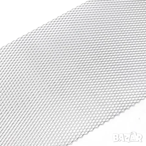 Хромирана алуминиева мрежа за броня 120 x 20 см