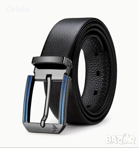 Мъжки официален колан за Панталони William PAUL* Черна естествена телешка кожа!, снимка 8 - Колани - 51331947