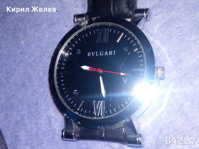 BVLGARI КВАРЦОВ ФЕШЪН МОДЕЛ РЪЧЕН ЧАСОВНИК ХУБАВА РЕПЛИКА с КАИШКА 32489, снимка 5 - Мъжки - 40443758